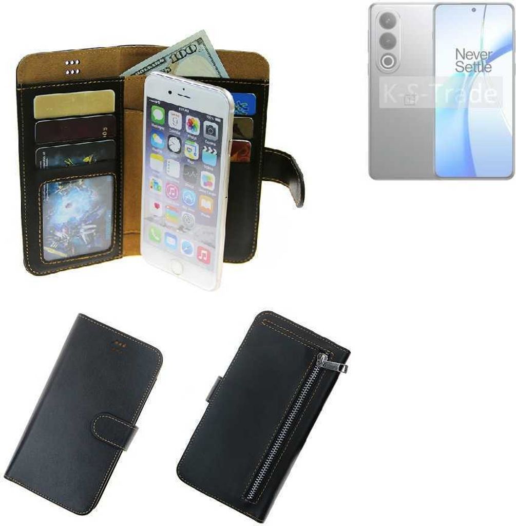 K-S-Trade Schutz Hülle kompatibel mit OnePlus Nord CE4 Klapphülle Case Phone cover Slim Handytasche Handy Hülle schwarz aus Kunstleder (1 Stk)