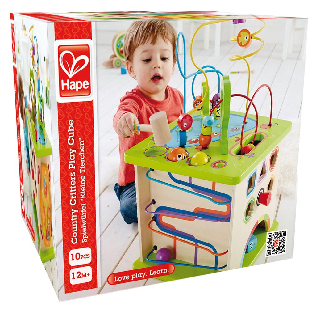 Hape Totally Amazing Motorikwürfel Kleine Tierchen, E1810 Produktbild 