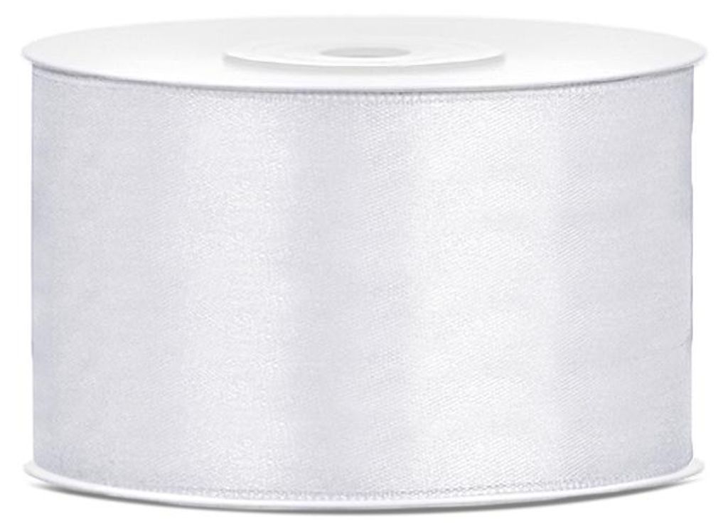 Tasiemka satynowa, biały 38mm/25m Zdjęcie produktu 