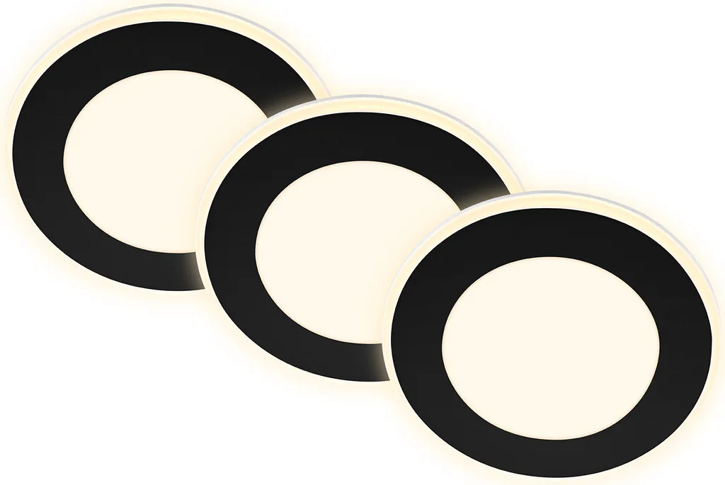 Kit 3 Faretti LED 3 Step Dimming - Installazione Facile Incasso Slim