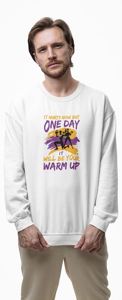 D&B Design Uni Pullover SWST00016 One Day Weiß-Größe S