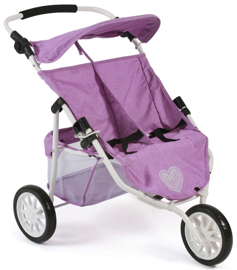 Poussette double tout-terrain, couleur lilas Image du produit 