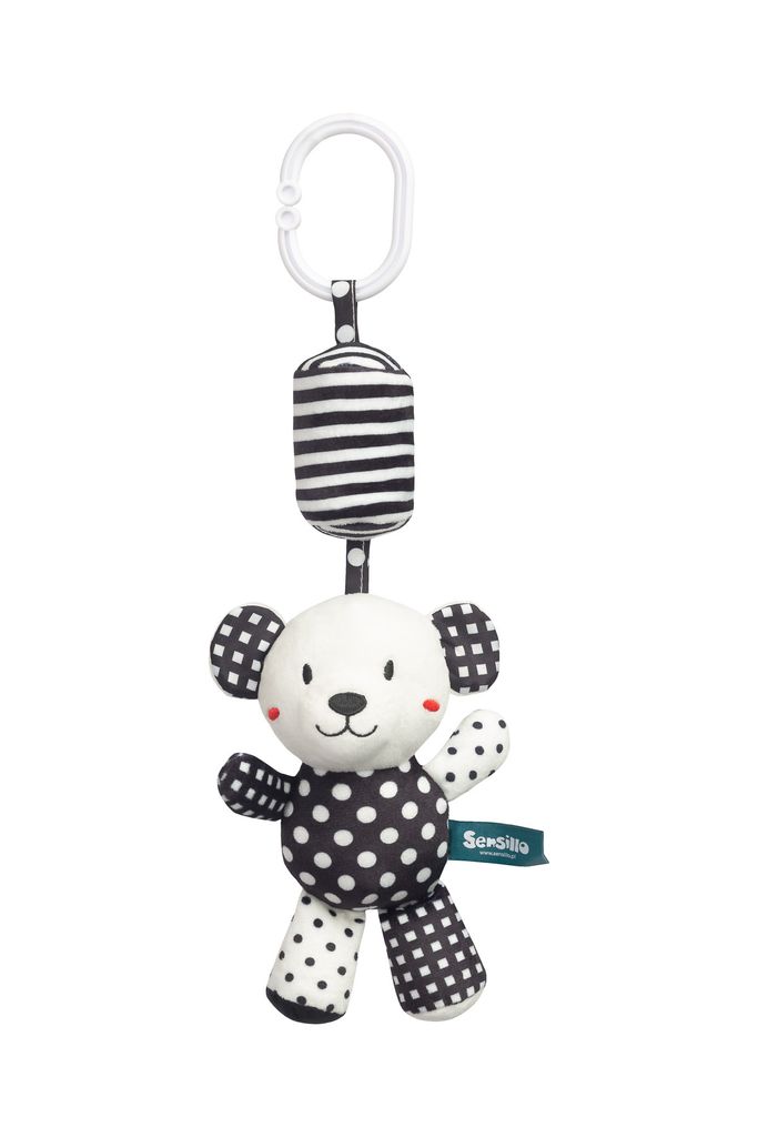 SENSILLO - Rassel Baby, Kuscheltier Babyspielzeug mit Rassel, Motorikspielzeug, Teddybär