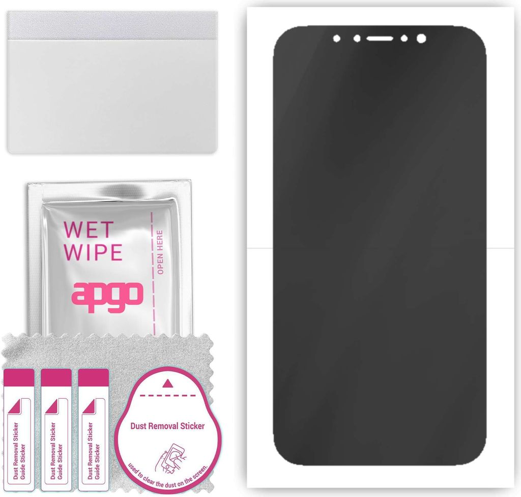 apgo Hydrogel Blickschutzfolie, Matt, kompatibel mit Apple iPhone XS, Privacy Displayschutzfolie, Schutzfolie mit Positionierhilfe, Anti-Spy, kratz...