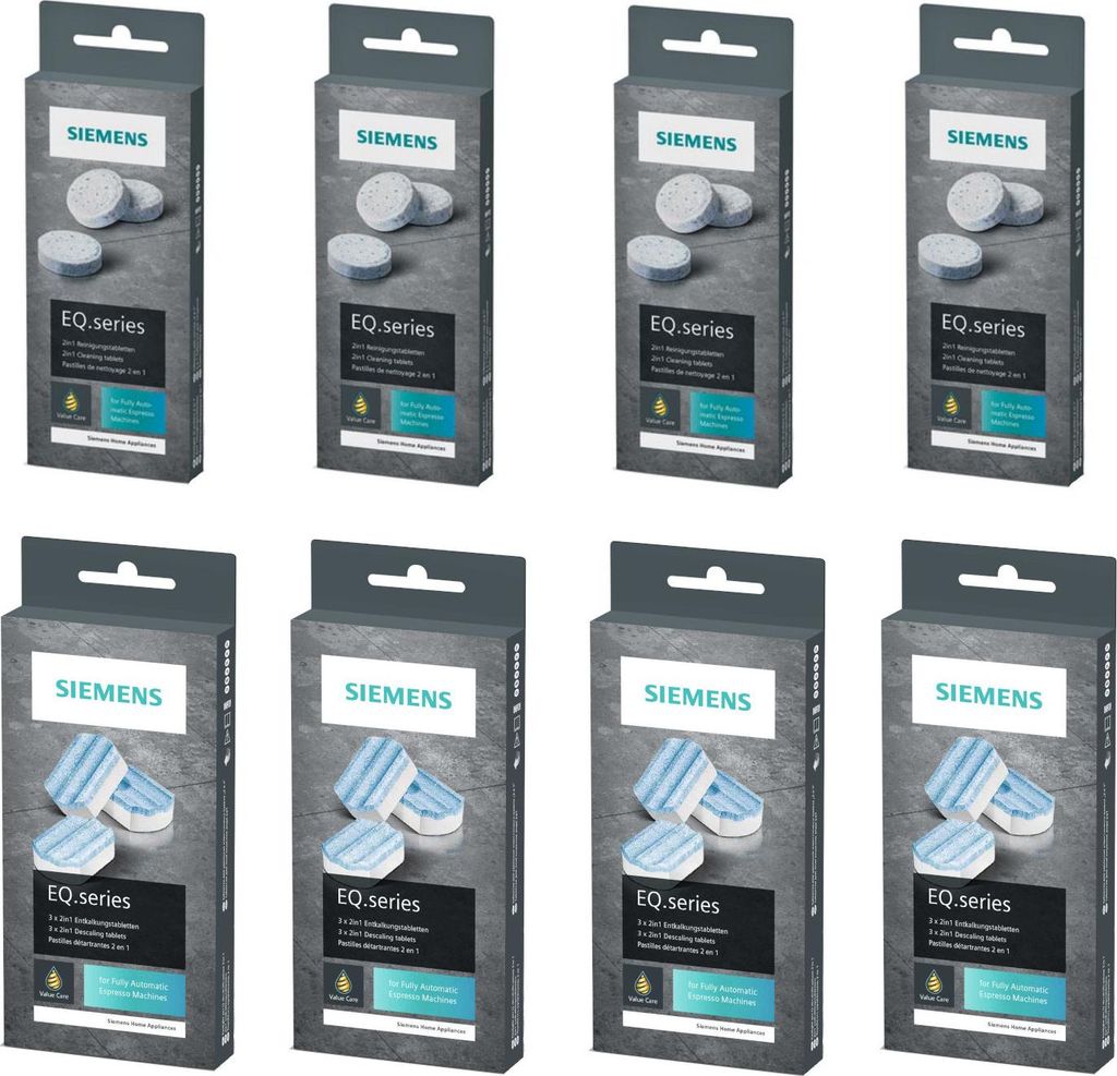 SIEMENS TZ80001 + TZ80002 40 Reinigungstabletten + 12 Produktbild 