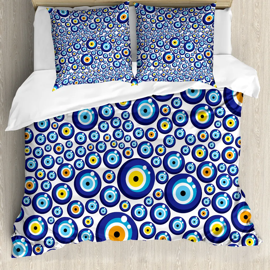 Copripiumino Ipoallergenico Evil Eye 155x220cm ABAKUHAUS con Federa