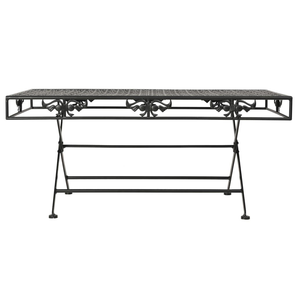 "Winteraktion" Couchtisch Klappbar Vintage-Stil Metall 100x50x45 cm Schwarz - Couchtische CC1549