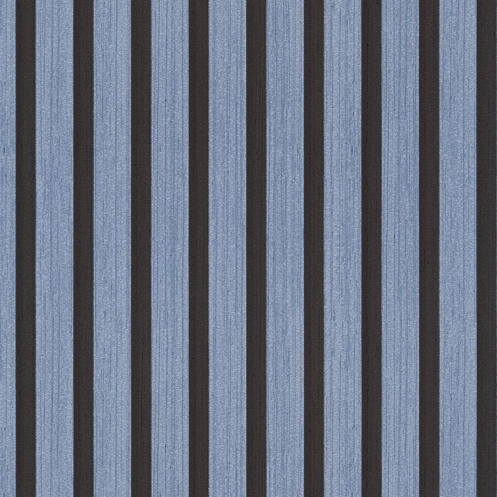 Akustikpaneele Tapete blau metallic Silber Vliestapete in Holzpaneele Optik 3D Wandtapete silber blau für Schlafzimmer