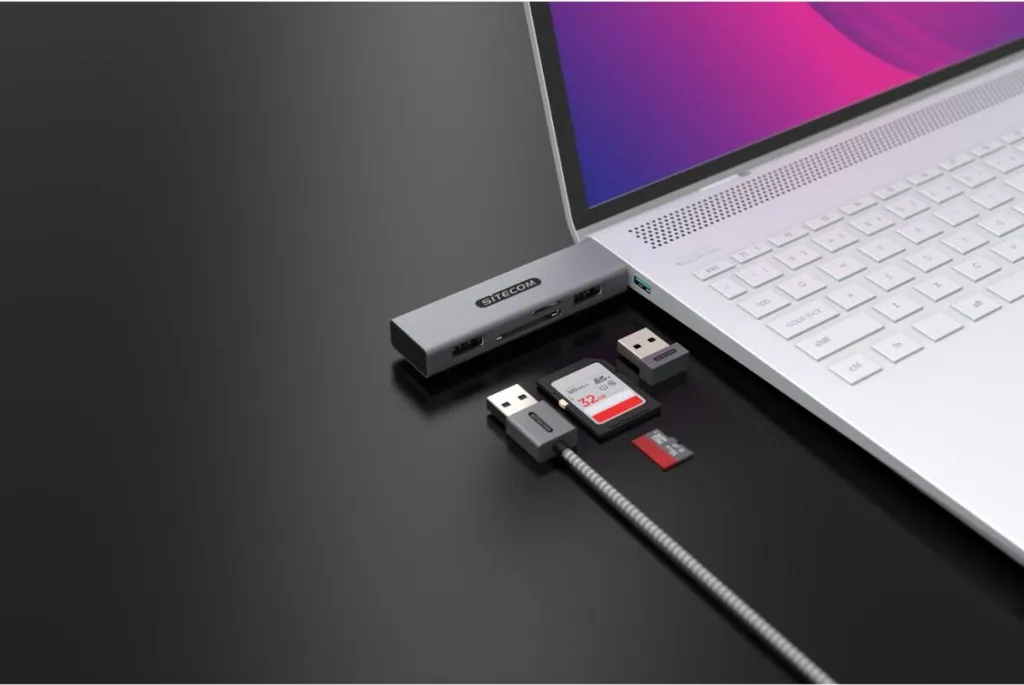 Lettore di schede Sitecom USB stick con 2 porte USB - SD e MicroSD - 3