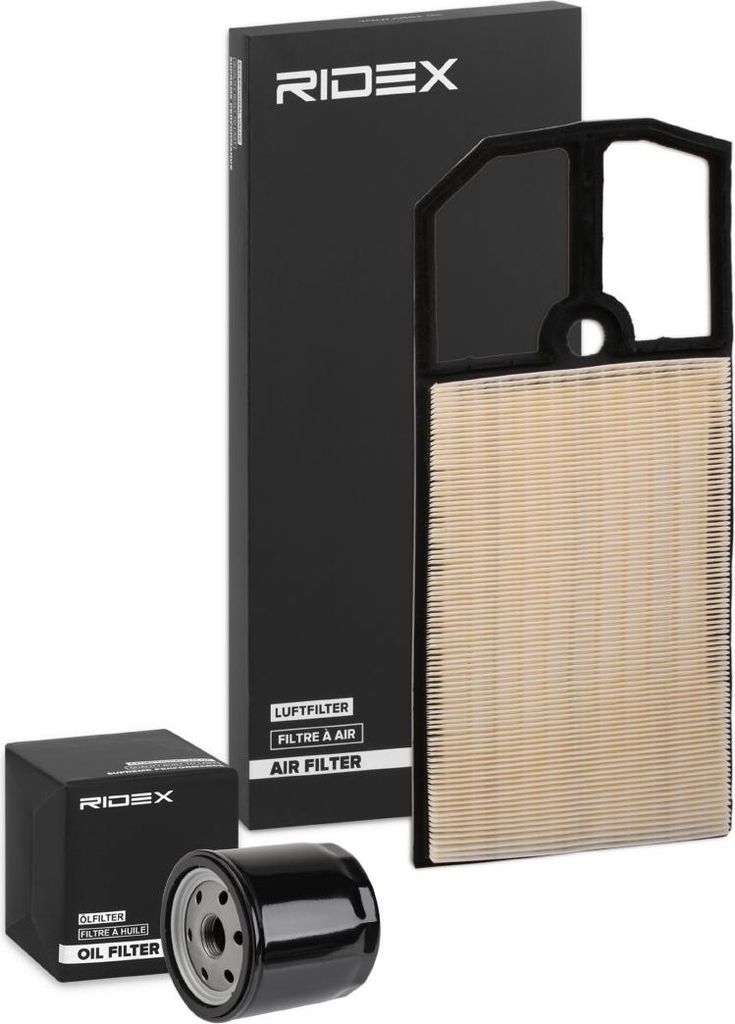 RIDEX Filterset Inspektionspaket Filtersatz für VW Golf IV Schrägheck (1J1) Golf V Schrägheck (1K1) Polo Schrägheck (6R1, 6C1) GOLF PLUS (5M1, ...