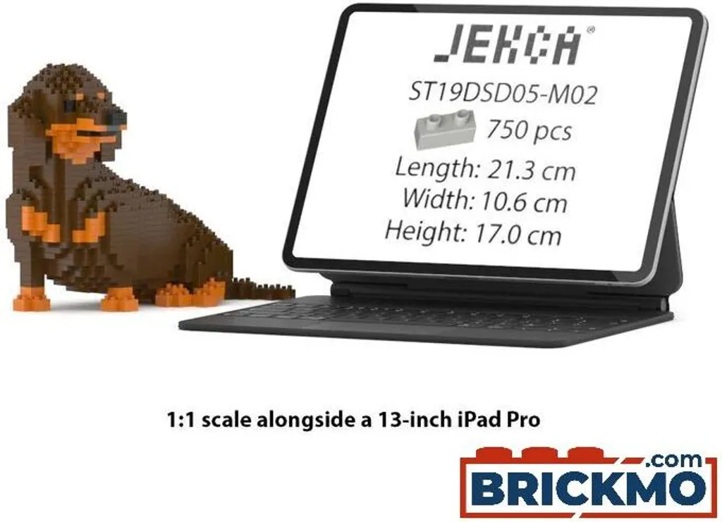 JEKCA Bricks Teckel Dachshund 05-M02 ST19DSD05-M02 Sculpture à Monter