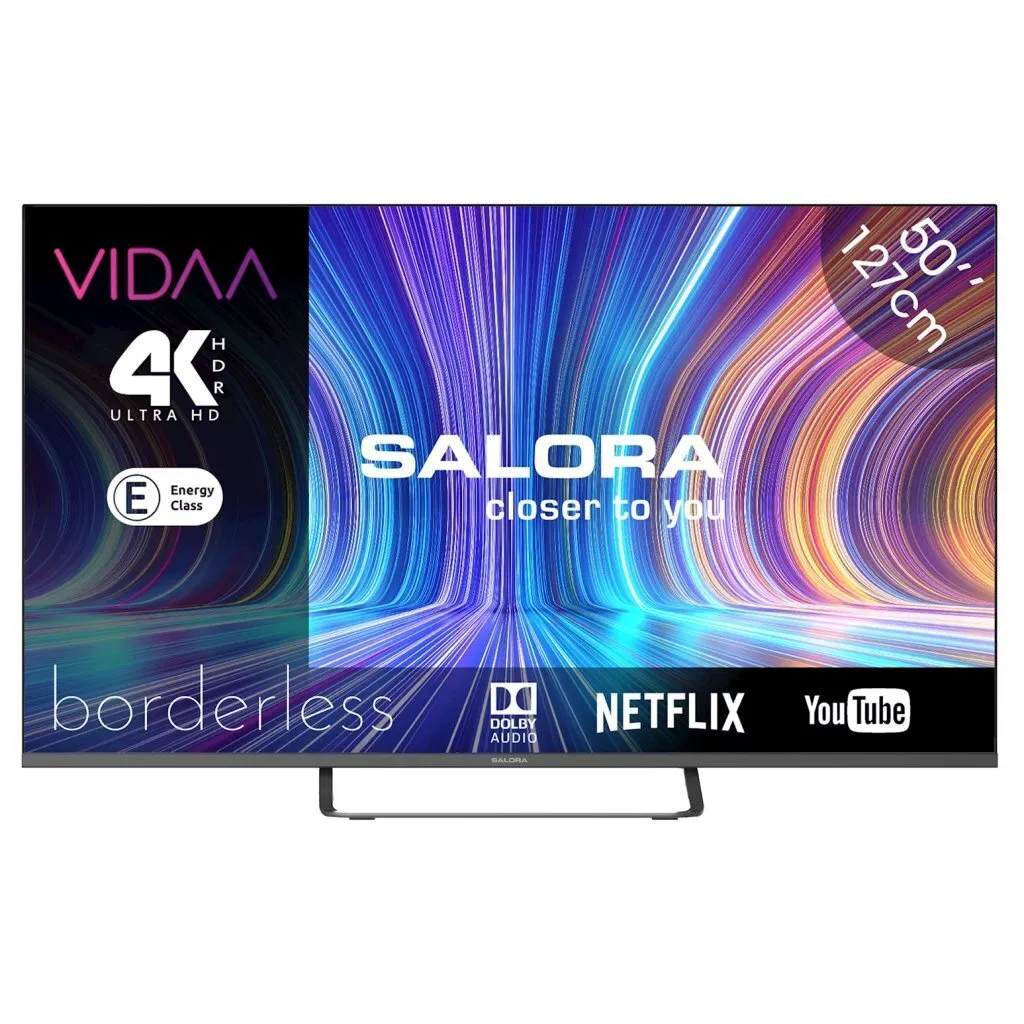 TV LED Salora 50Uv210 UHD 4K 127 cm Noir - Téléviseur Smart TV Haute Définition