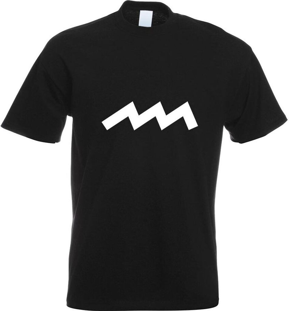 Kiwistar - T-Shirt - schwarz - Wasser Sternzeichen Motiv Bedruckt Funshirt Design Print - mit Motiv Bedruckt - Funshirt Design - Sport - Freizeit -...