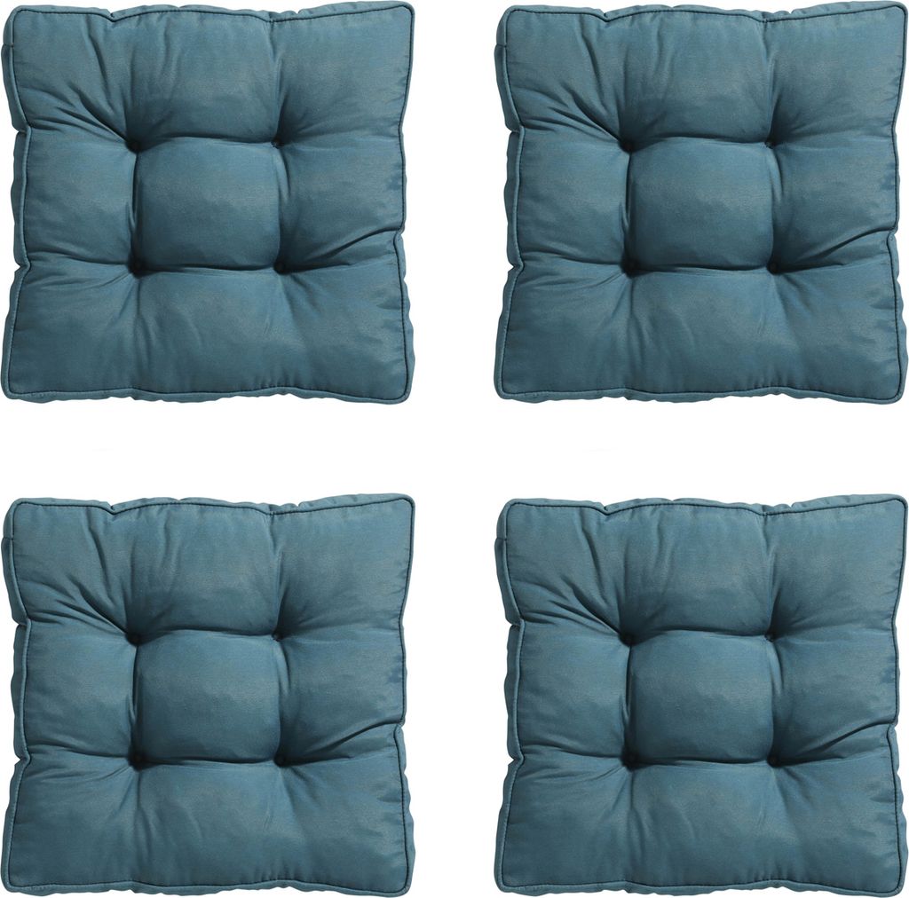Madison - Sitzkissen Florance Panama seeblau - Ca. 47x47 cm - 4er-Set