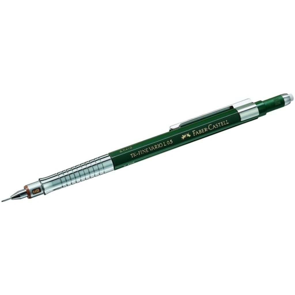 A Faber-Castell mechanical pencil on a white background.