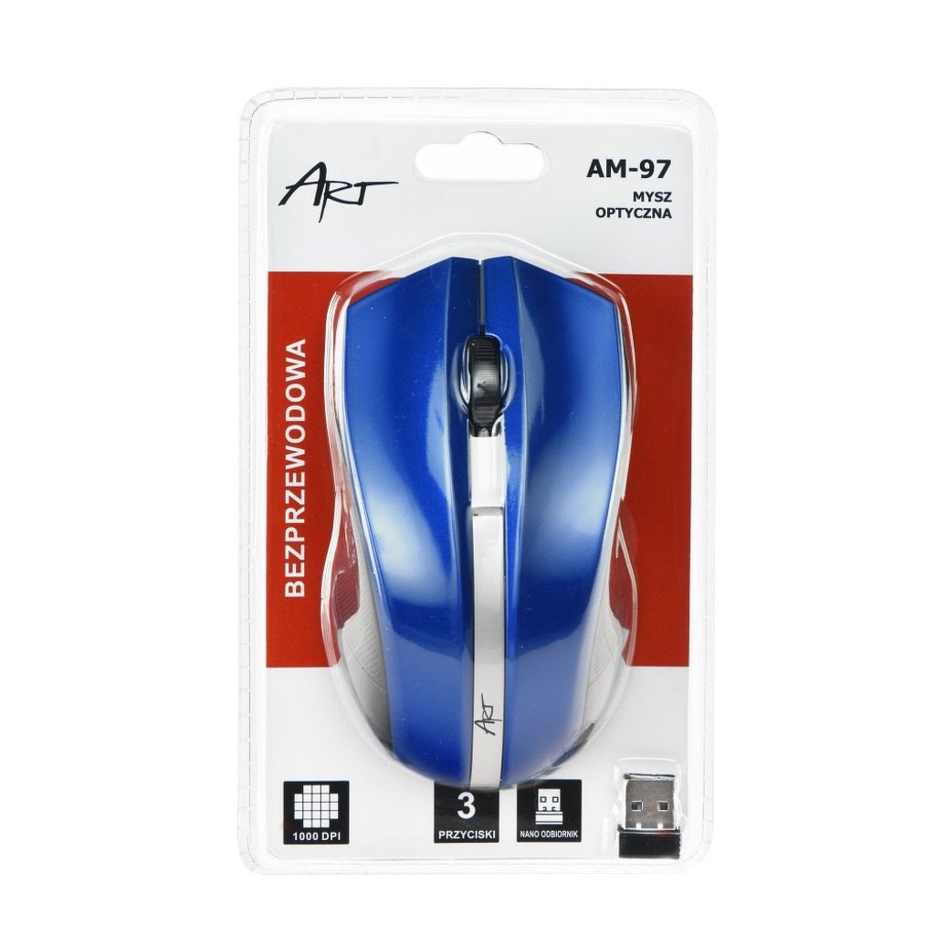 SCHNURLOSE-OPTISCHE MAUS USB AM-97 Blau