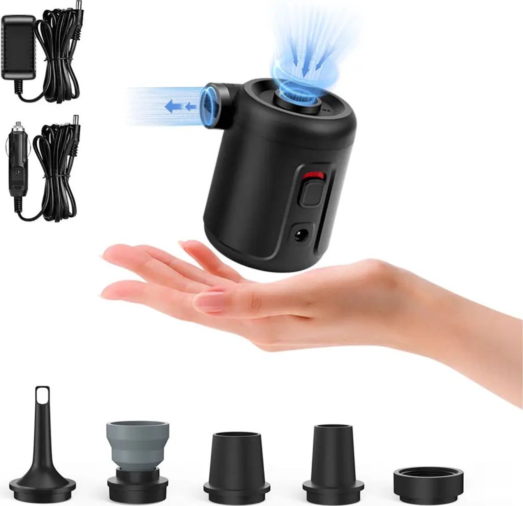 Flextail Gear EVO Pump 2 - Elektrische Luftpumpe - Schwimmbad - Camping - Matratze - Mehrzweck-Luftpumpe - Luftbett