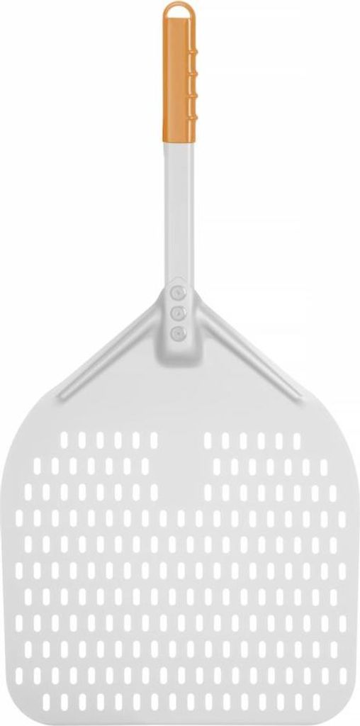 HENDI Pizzaschaufel mit kurzem Griff, quadratisch, perforiert, 350x710mm