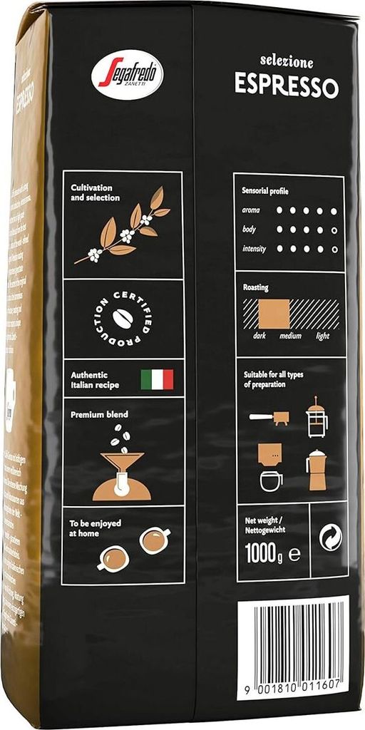 Segafredo Selezione Espresso, 1 kg, Kawa, Niepalona, Zdjęcie produktu 