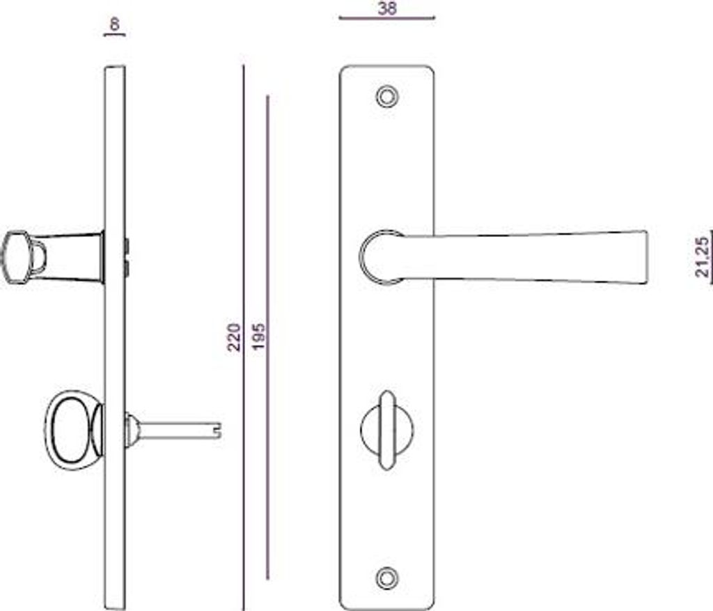 Set FLEX VACHETTE entr.195 mm Chrom satin Condamnation - 206417