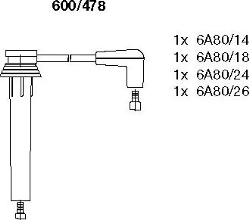 BREMI 600/478 Set cavi accensione OE 12127513032 compatibile con Mini
