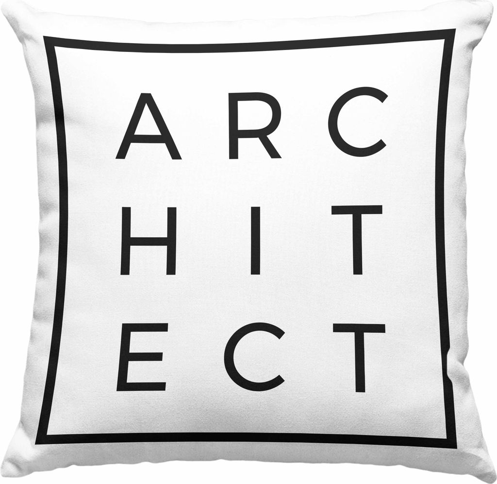 Trendation - Architekt Geschenke Deko-Kissen mit Füllung 40x40 Lustig Deko-Kissen mit Füllung 40x40 mit Spruch Architektur Architekten Geschenkid...