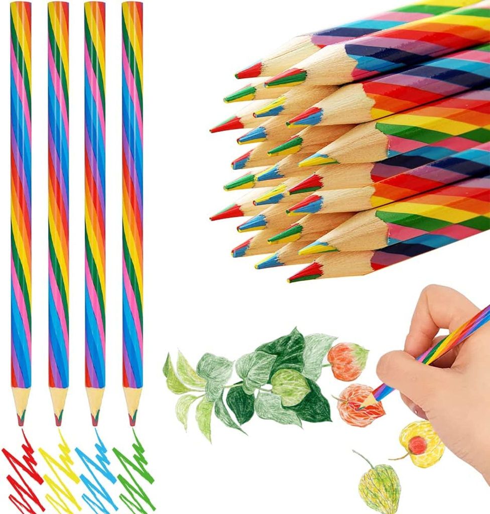 20 Stücke Regenbogenstift,Bleistifte Regenbogen,Regenbogen Produktbild 