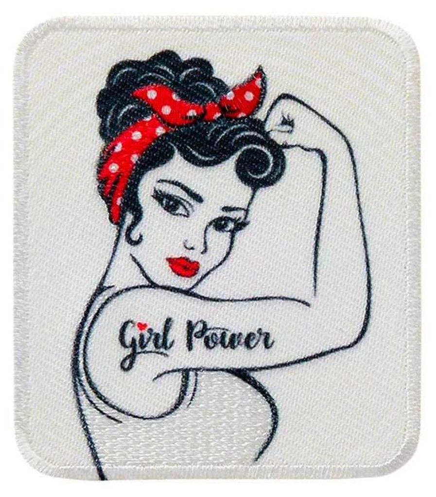 Girl Power - Aufnäher, Bügelbild, Aufbügler, Applikationen, Produktbild 