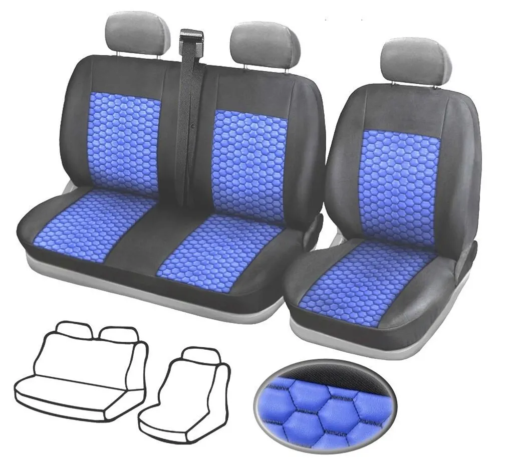 Coprisedili VW T5 2003-2015 1+2 Ecopelle - Kit Protezione Lavoro