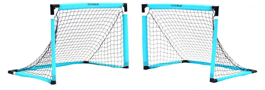 PrecisionPLAY faltbare Fußballtore 2er-Set - 92x61x61 cm - tragbar