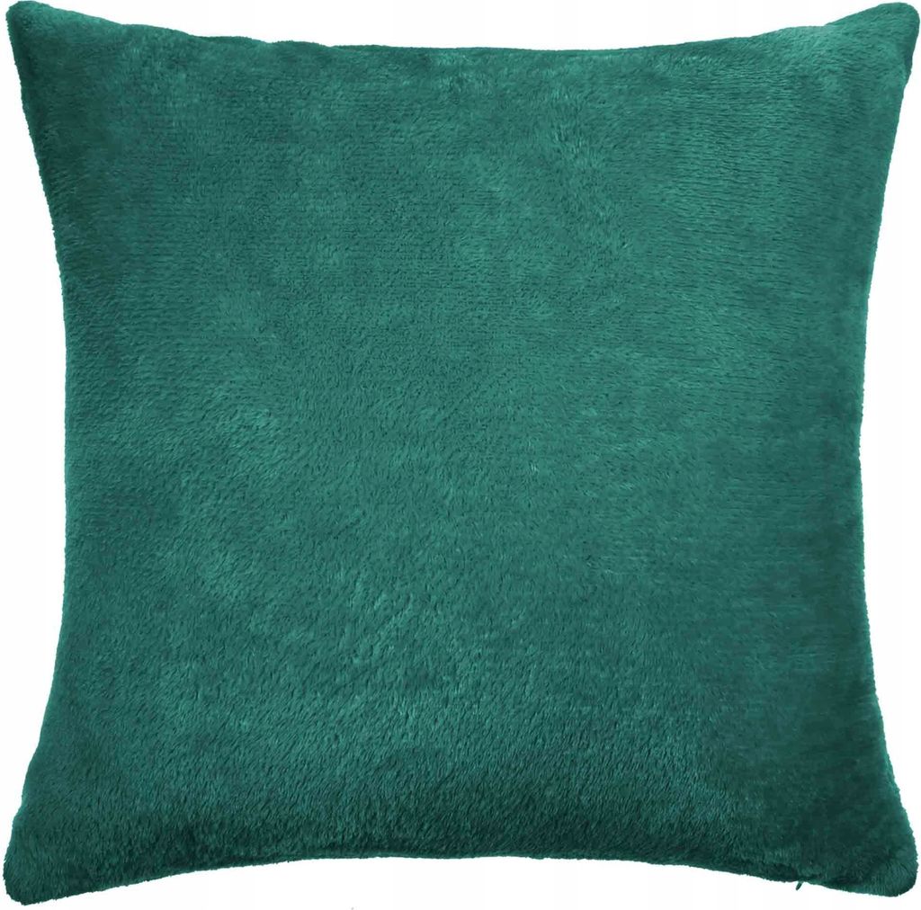 Dekorative Sofakissenbezüge Solo 40x40 cm in Flaschengrün - Weich, pflegeleicht mit Reißverschluss von Spod Igły i Nitki, ideal für Wohnzimmer...