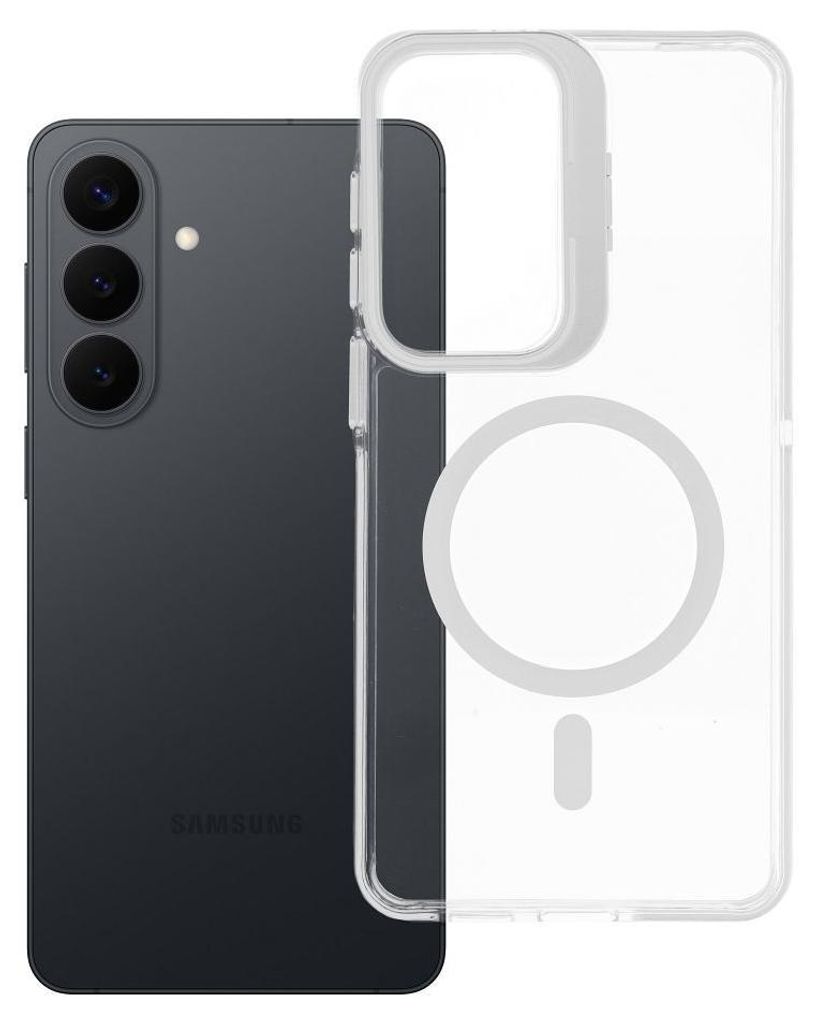 Case passend für Samsung S26 PLUS Lens Mag Cover kompatibel mit MagSafe white