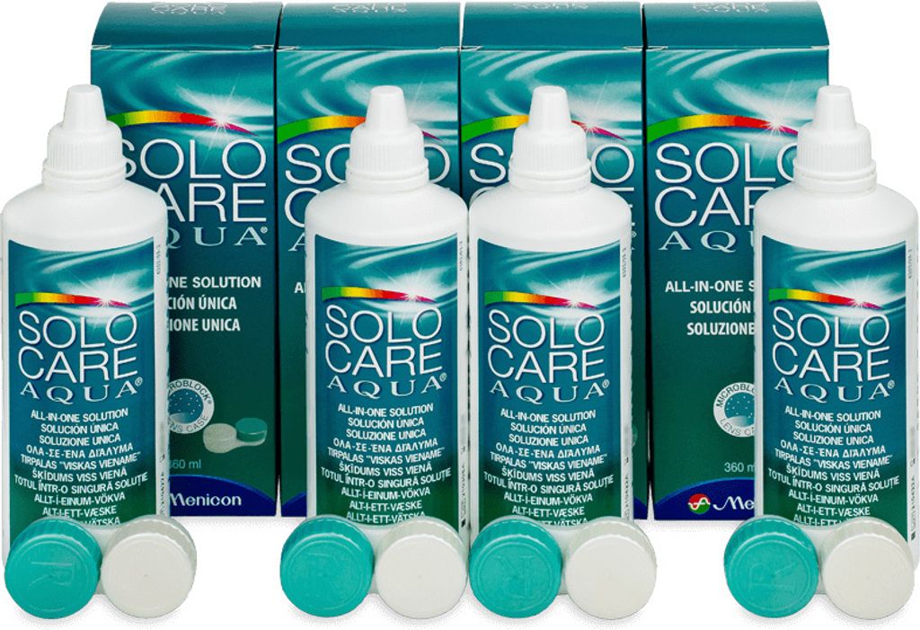 Solocare Aqua Multifunktions-/desinfektionslösung 4X360 ml