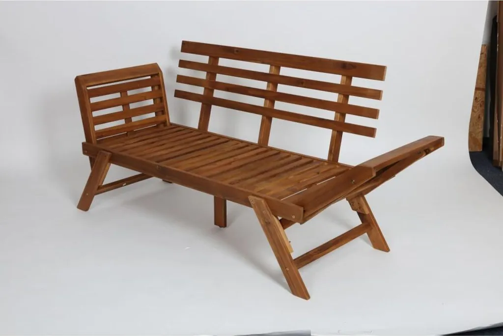 Banc d'Acacia Pliable 196cm - Assise Confortable Jardin et Terrasse