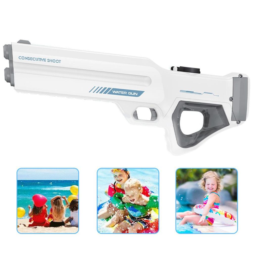 Wasserpistole Elektrisch für Kinder Erwachsene mit Automatische Wasseraufnahme, 8-10m Reichweite, 1000ML Kapazität, Sommer Spielzeug for Pool, St...