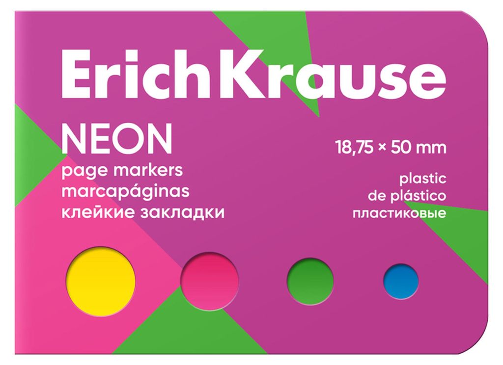 Seitenmarker 18,75mm Neon Plastik beschriftbar & wiederablösbar 100 Blatt