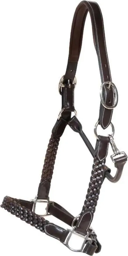 Licol tressé Dyon robuste avec finitions en cuir pour confort et style
