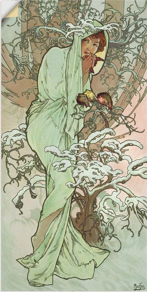 ARTland Wandbild, selbstklebend Hiver (Winter), 1896 Größe: 50x100 cm