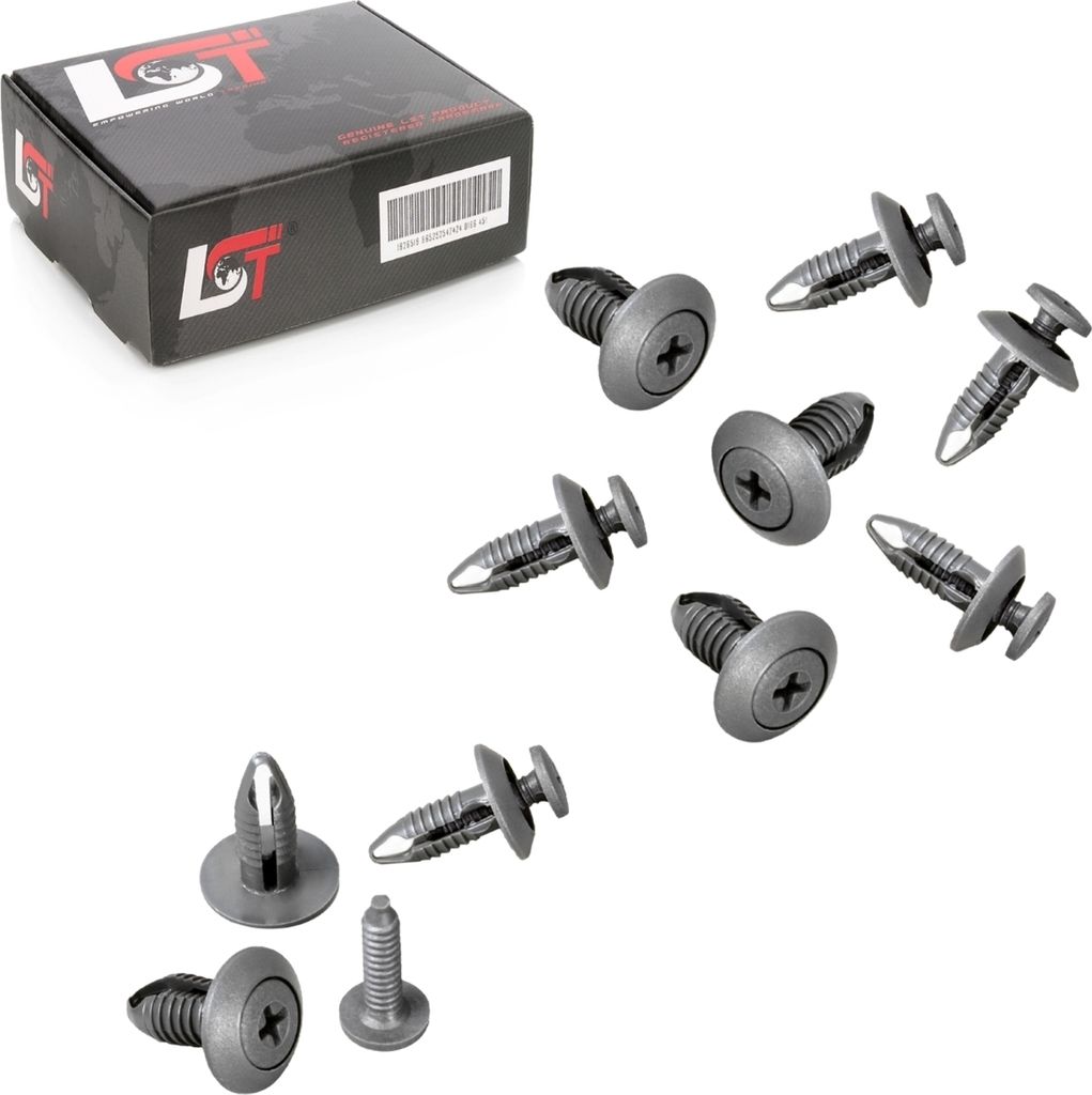 10x Befestigung Clips Karosserie Universal für GM CADILLAC BUICK Ø6,5mm darkgrey