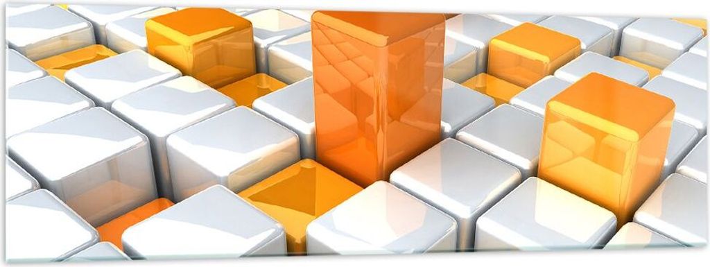 Bilder auf glas - Abstrakt computer grafik struktur - 160x50cm - Glasbilder - Wandbilder - Kunstdruck - Wanddekoration aus Glas - Glas Bilder - Wan...