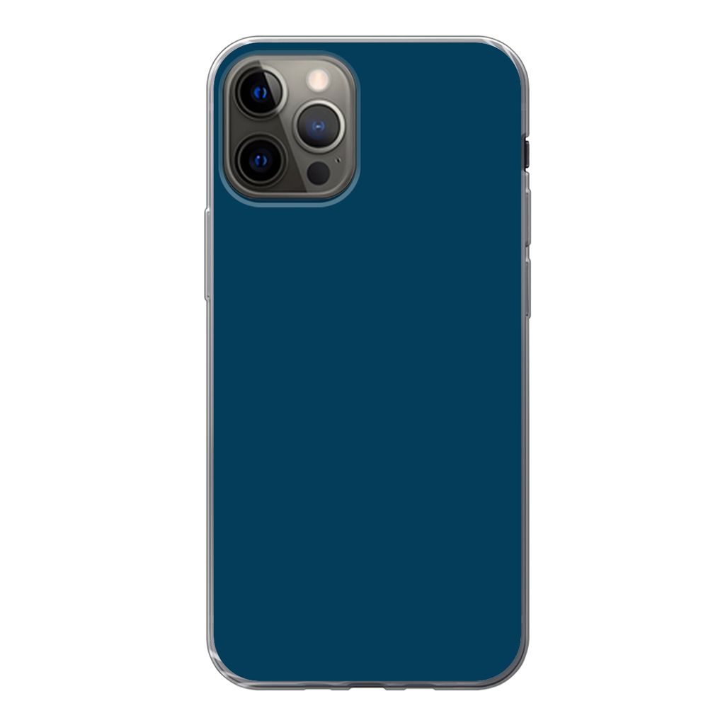 MuchoWow Handyhülle Schutzhülle Hülle für iPhone 12 Pro Indigo - Palette - Farben Silikon Softcase Handy Hülle - Abdeckung