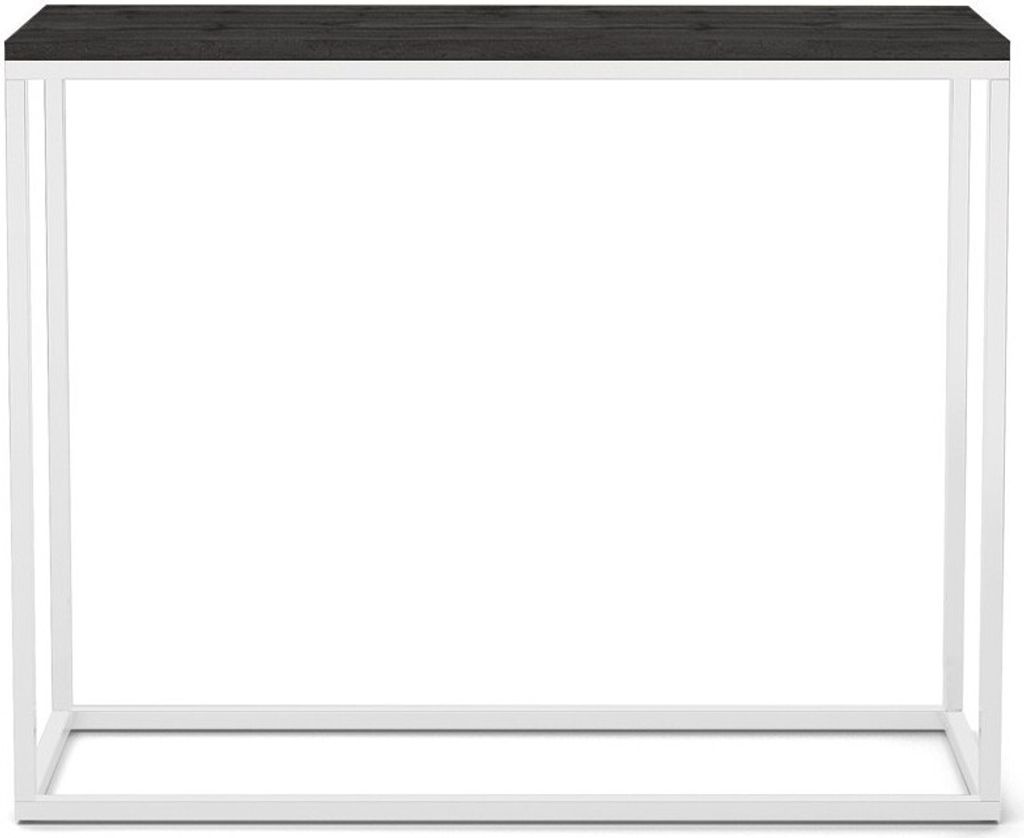 BETTSO Konsole für Flur elegante Schminktisch WELL 100cm Schwarz mit Weißbeinen