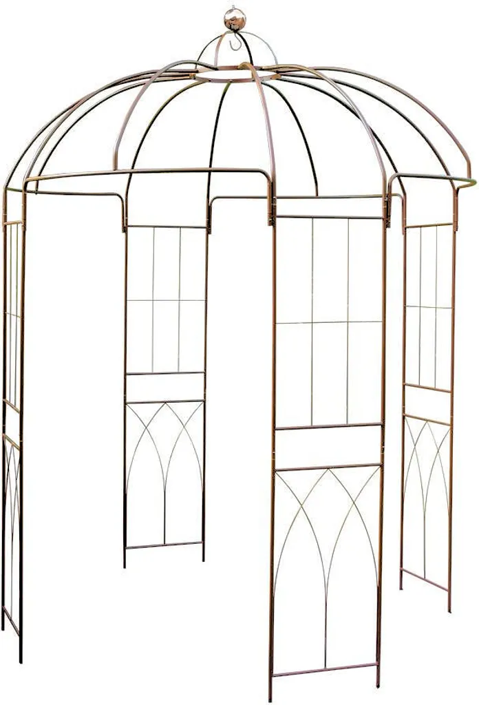 Gloriette de jardin en métal brun rouille 200x270 cm pour vos plantes