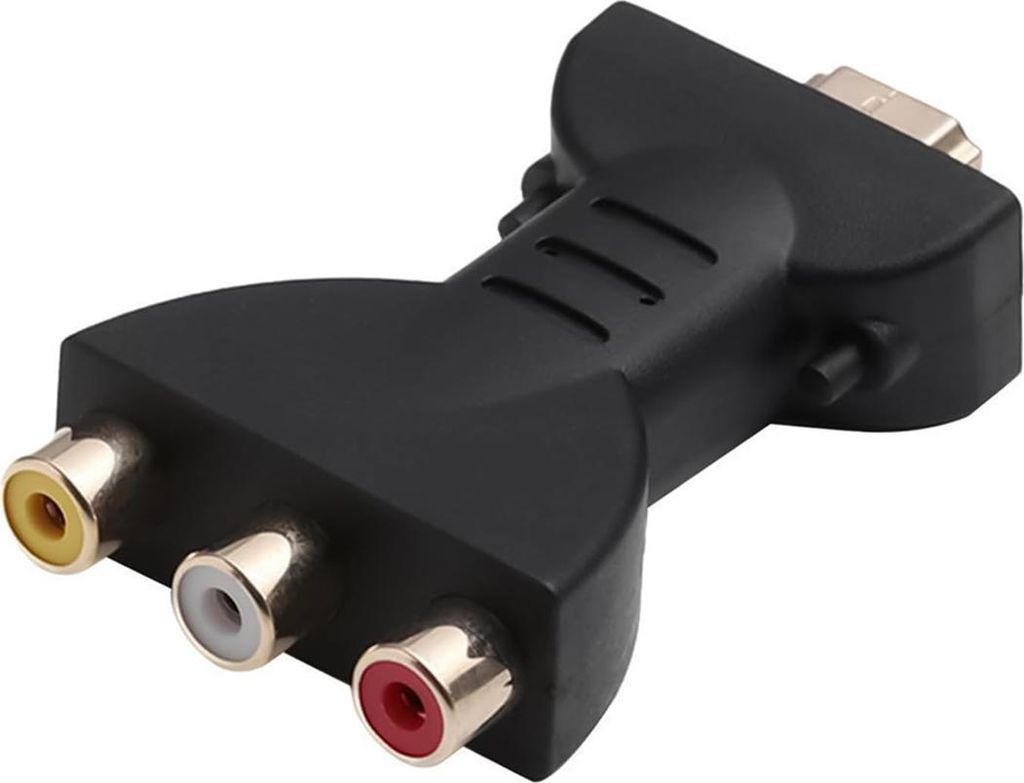 HDMI-zu-AV-Adapter, HDMI-zu-RGB-Konverter für RCA-Komponenten, 1080p-Audio- und Video-Synchronisationsadapter
