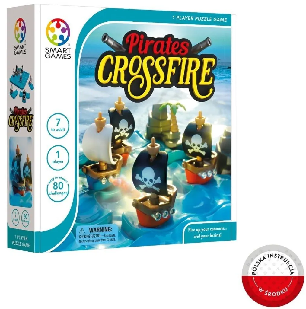 Jeu de Voyage Pirates Crossfire Casse-Tête Compact pour Enfant de 7 Ans