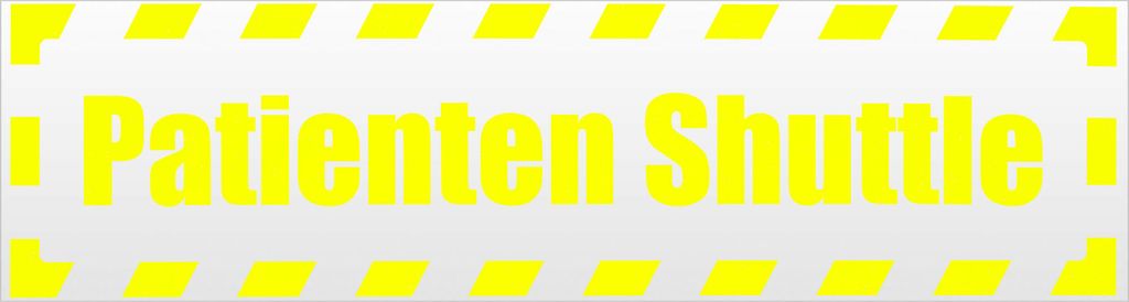 Kiwistar Patienten Shuttle gestreift Magnetschild Schild magnetisch - 20cm Neongelb - Magnetfolie für Auto PKW Kfz