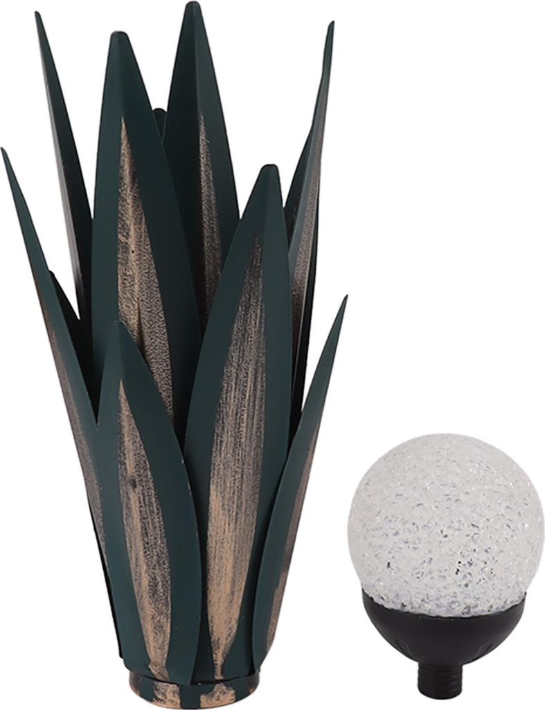 Tequila-Kunstskulptur aus farbenfrohem, hellem Eisen, dunkelgrünem 300-mAh-Metall, Agaven-Kunstskulptur für das Wohnzimmer