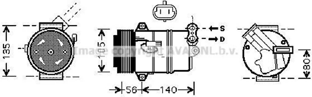 Compresseur de Climatisation Robuste pour Astra H et Zafira B - OE 13124750