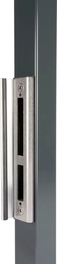 Gâche alu 270x56 avec butée : finis les portails qui vibrent (H-métal)