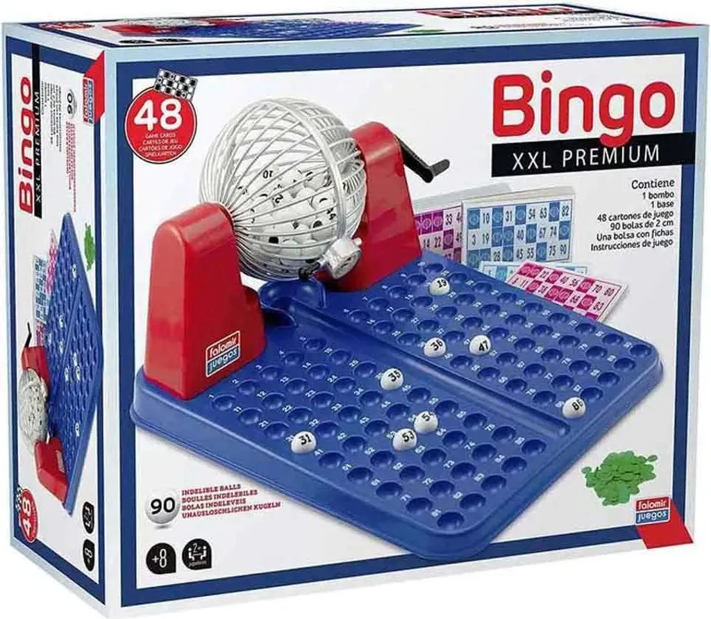 Falomir Bingo XXL Premium 23030 - Jeu de loto complet de haute qualité